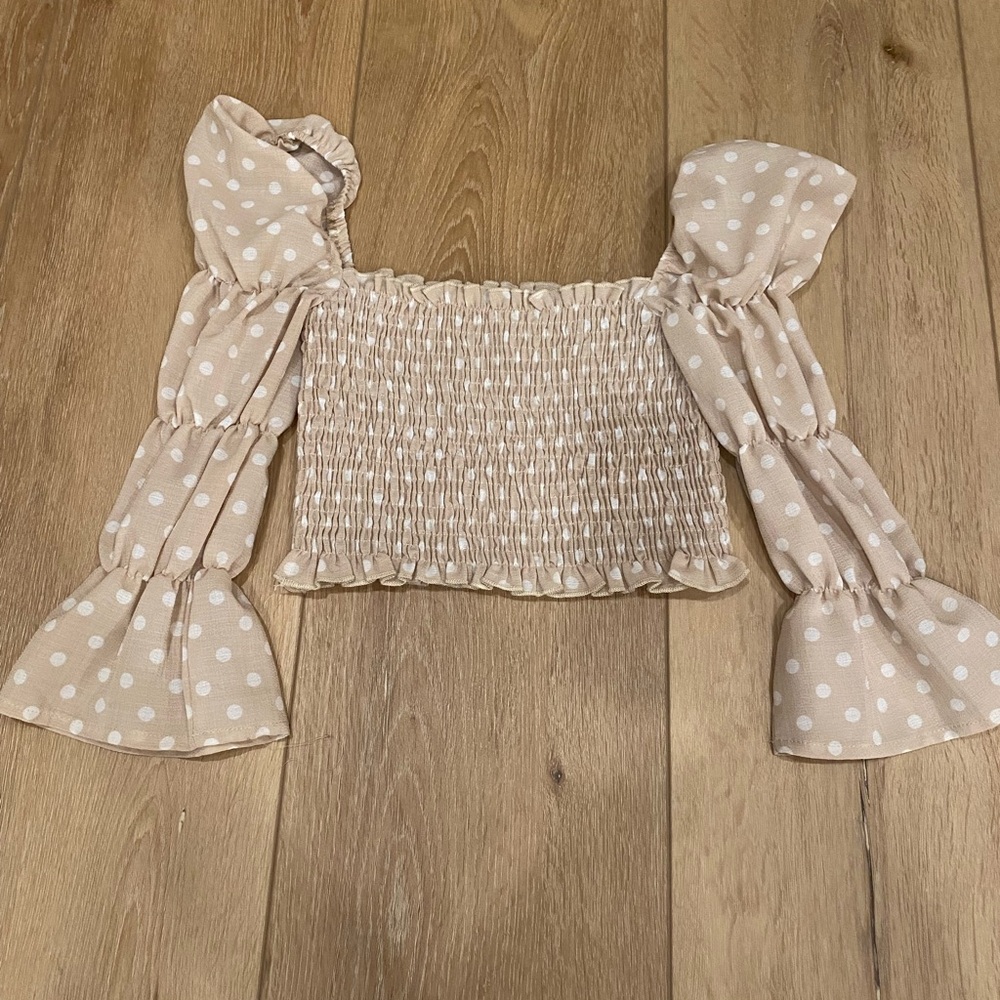 Polly Shirred Crop Top